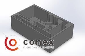 plan du bureau d'étude pour flight case