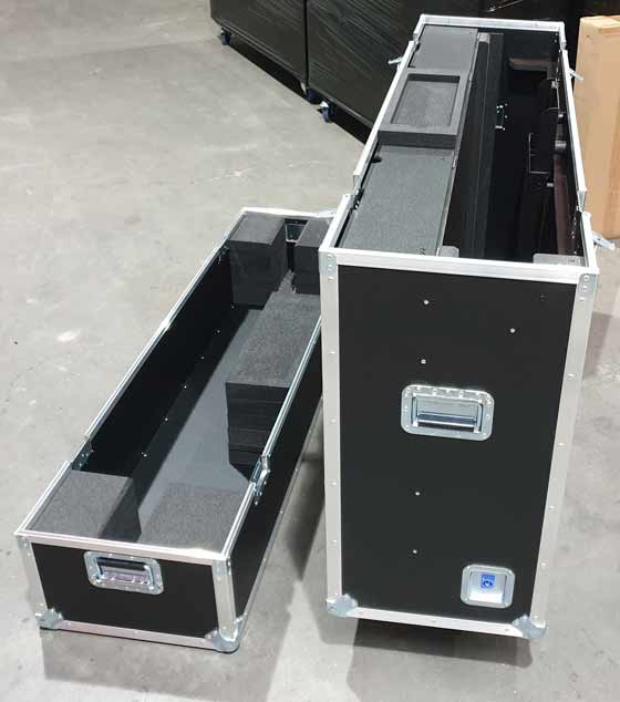 Flight case pour écran samsumg avec lift