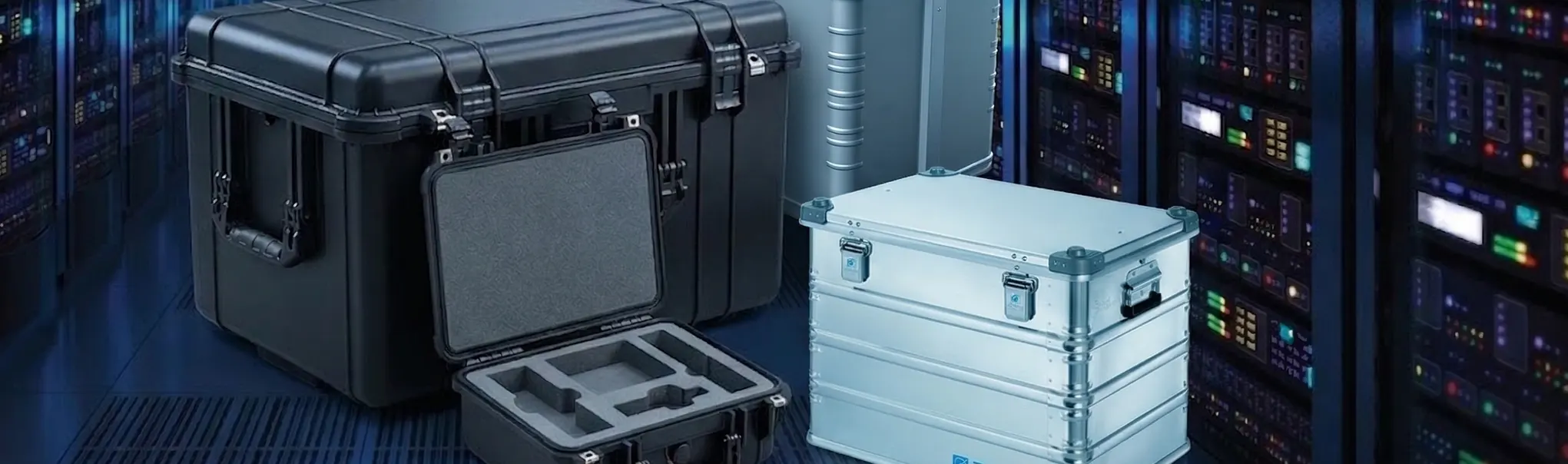 Valises Peli, Racks 19&Prime; & Caisses Aluminium