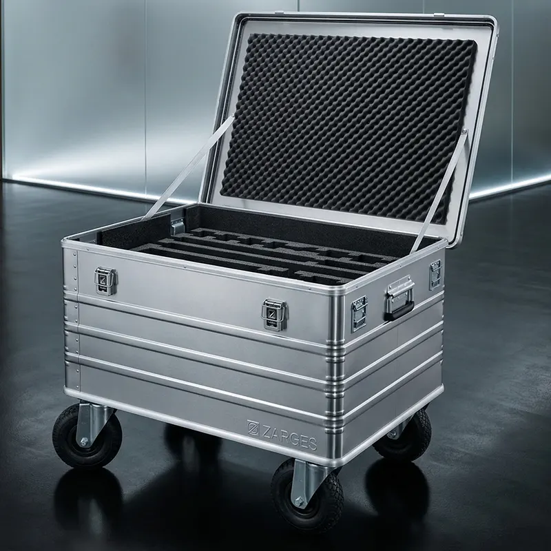Caisse aluminium sur roues increvables