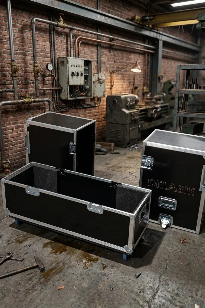 Flight case cloche, capot en deux parties