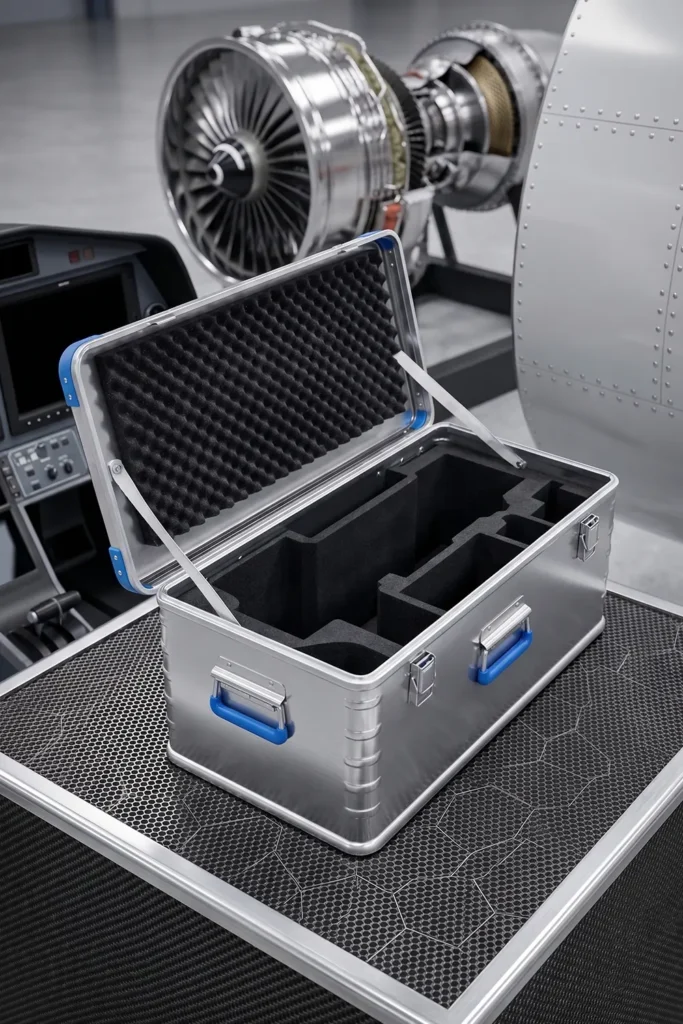 Caisse aluminium pour l'aéronautique avec mousse sur mesure caisse aluminium pour l'aéronautique avec mousse sur mesure