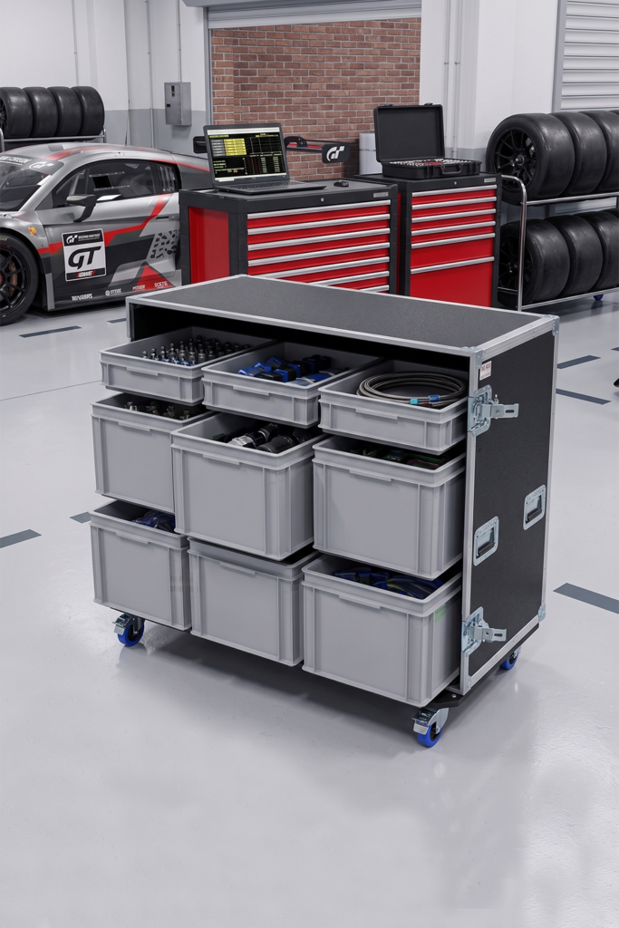 Flight case bacs Flight case 9 bacs conex sur mesure