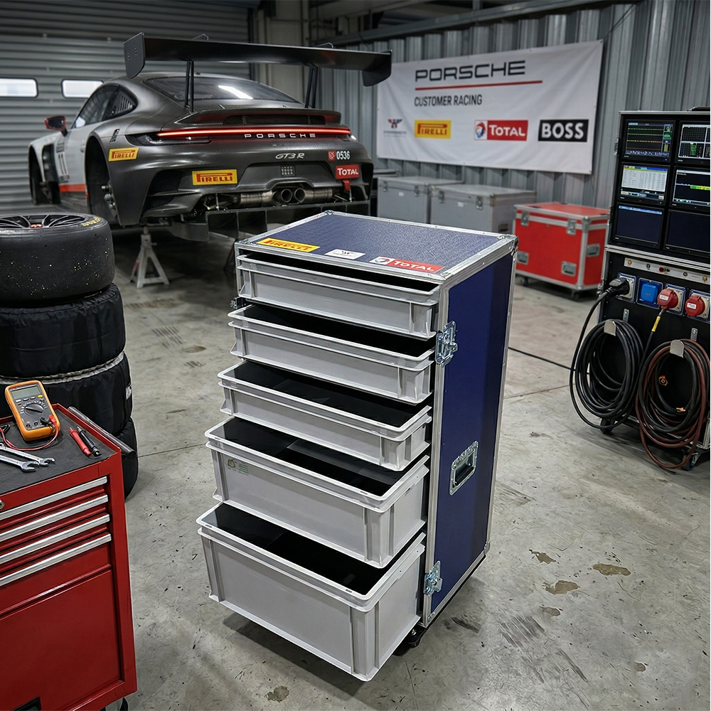 Flight case 5 bacs Flight case 5 bacs conex sur mesure
