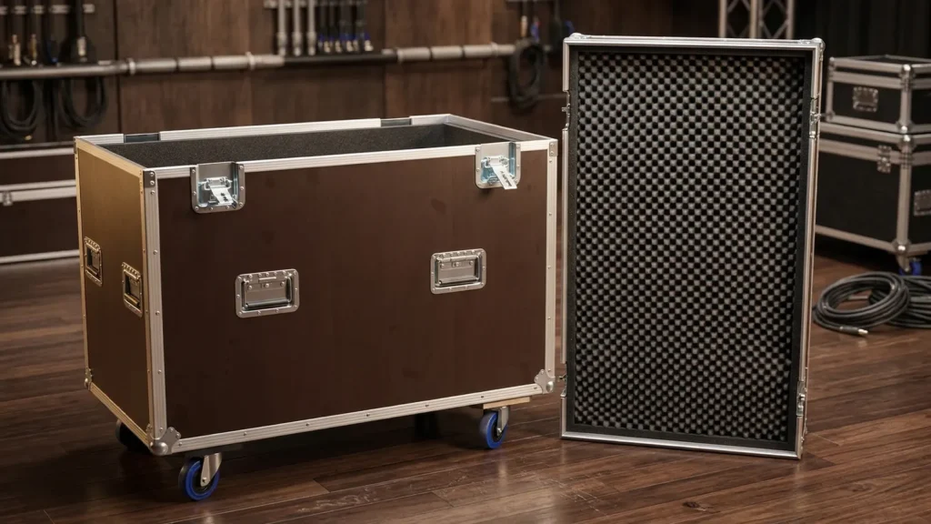 Malle de stockage avec capot amovible flight case malle standard