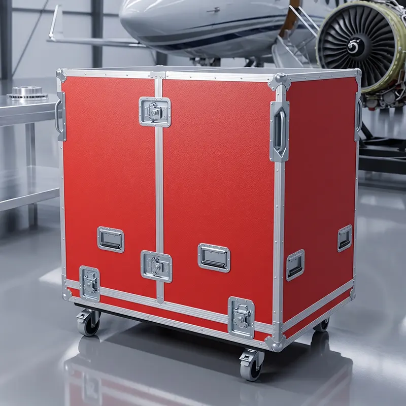Flight case aéronautique cloche double vinyle rouge Flight case aéronautique cloche double vinyle rouge