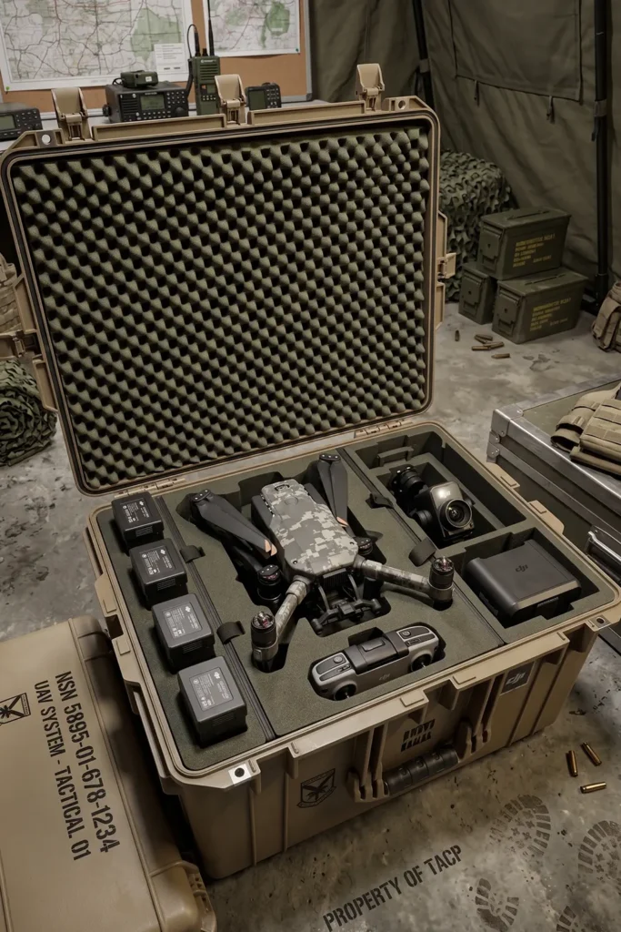 Flight case valise plastique pour drone militaire