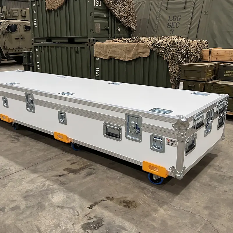 Flight case malle aluminium militaire