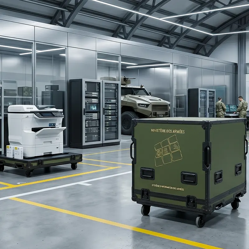Flight case cloche pour imprimante Flight case militaire pour imprimante
