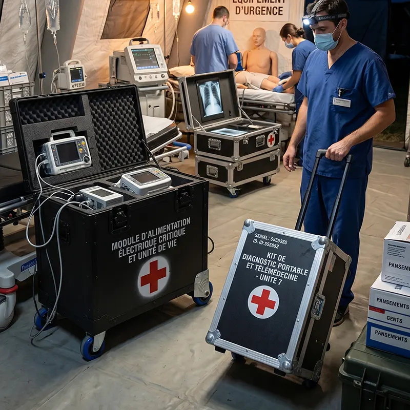 Valises flight case flight case valise pour stockage médical