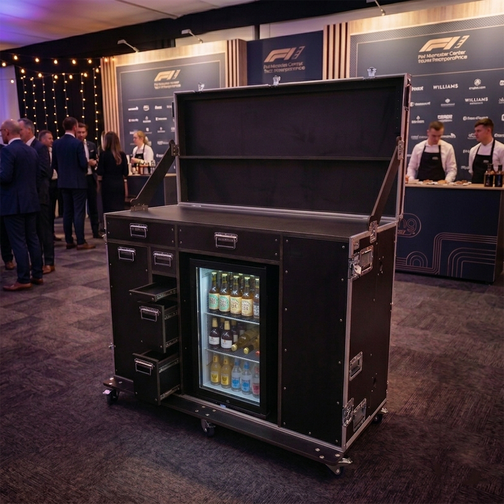 Flight case catering + table flight case catering table