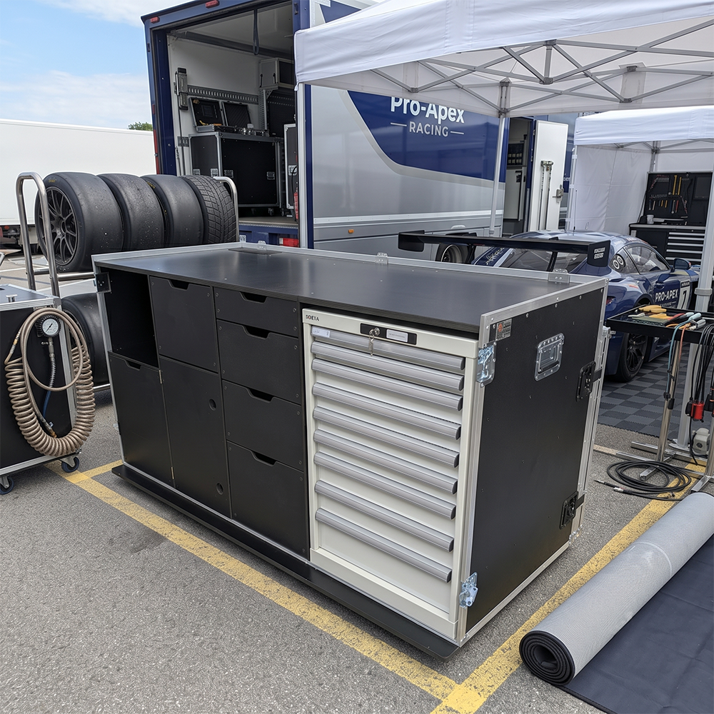 Flight case servante de piste flight atelier mobile