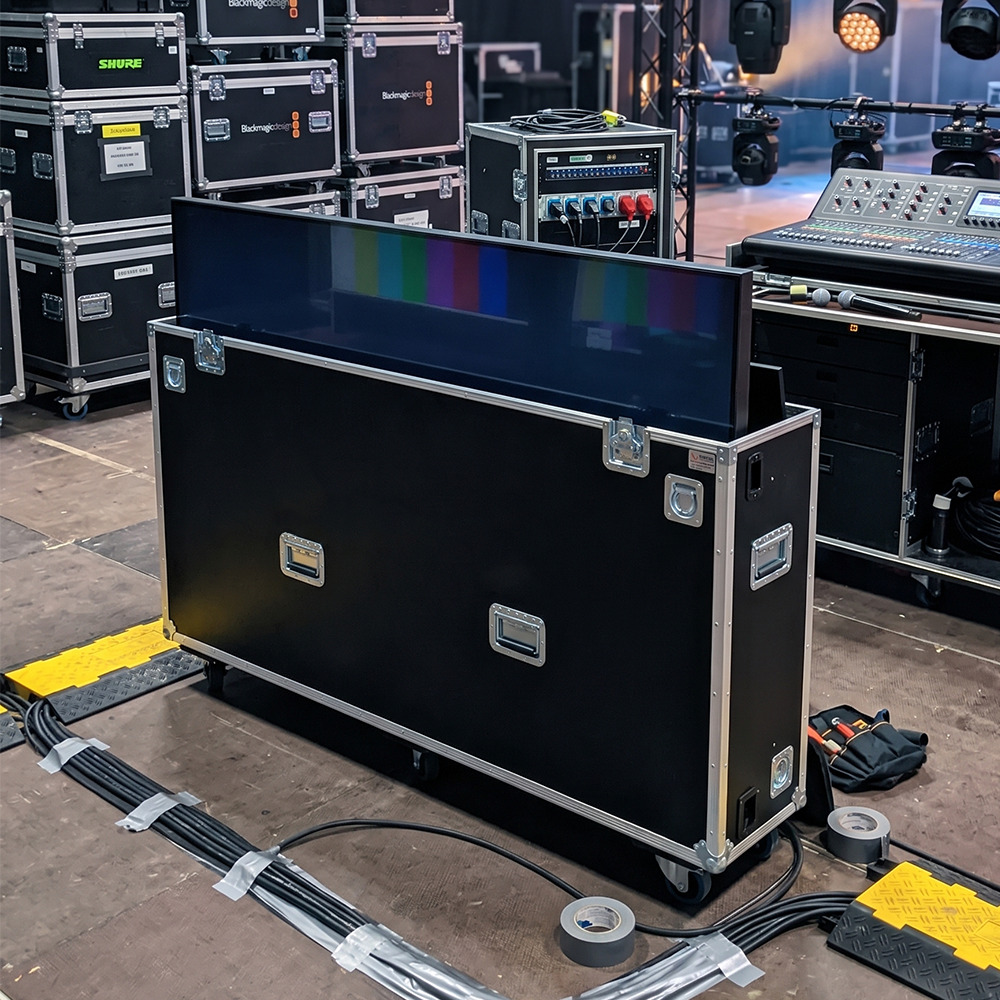 Flight case écran 85 pouces Flight case écran 85 pouces